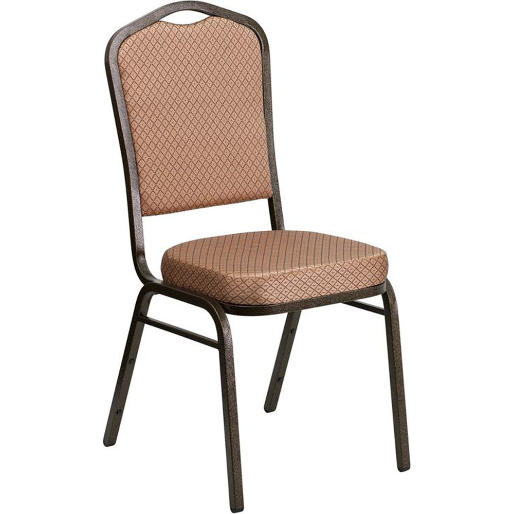 hercules series crown back stacking banquet chair gold vein frame