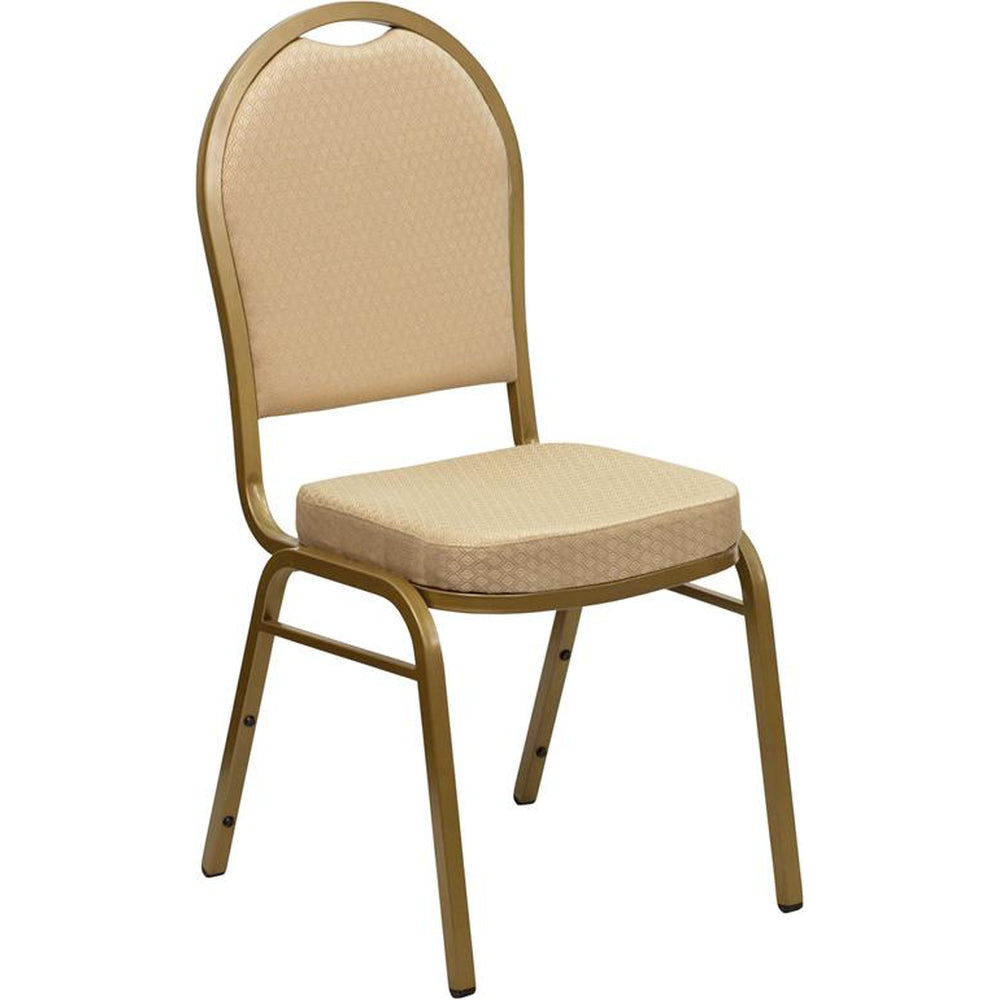 hercules series dome back stacking banquet chair gold frame