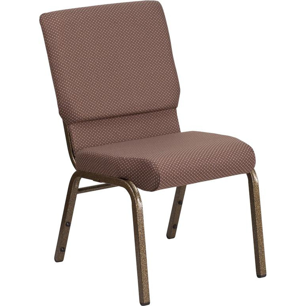 hercules series 18 5 inch width stacking church chair gold vein frame