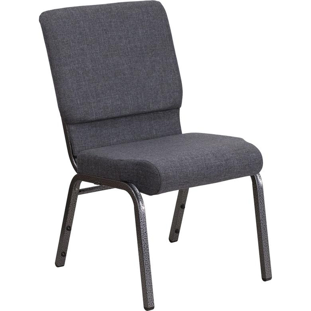 hercules series 18 5 inch width stacking church chair silver vein frame