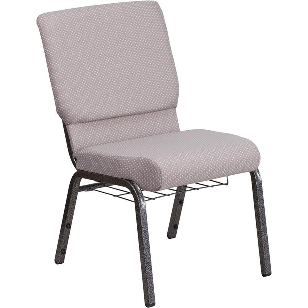 hercules series 18 5 inch width church chair with book rack silver vein frame