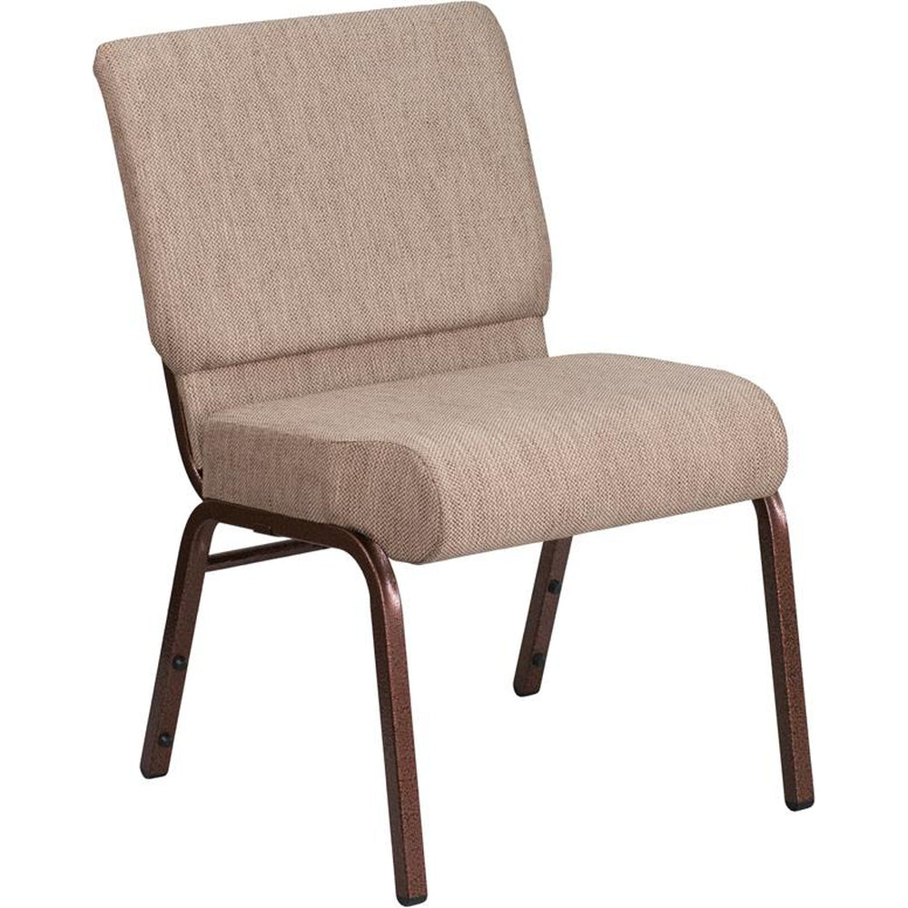 hercules series 21 inch width stacking church chair copper vein frame