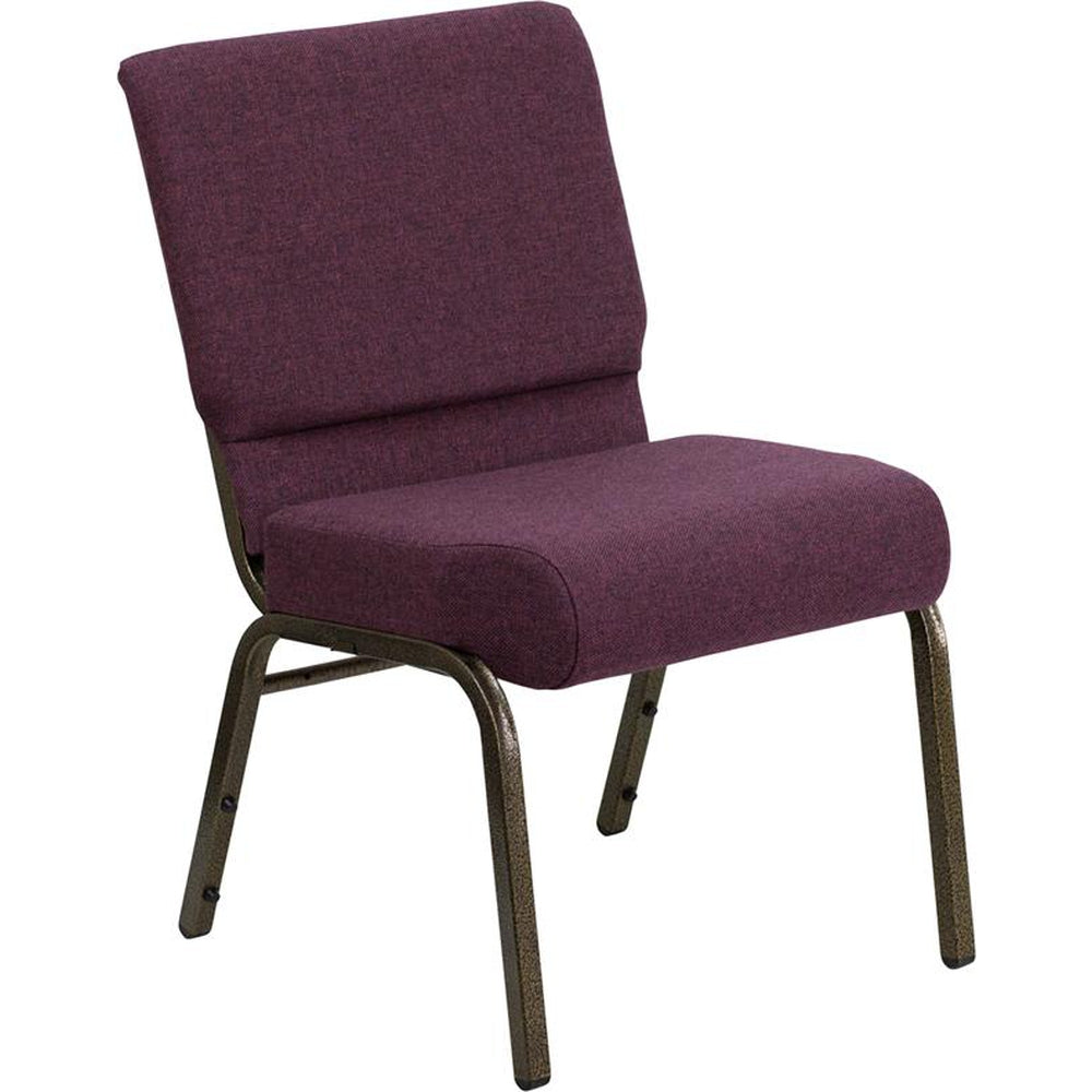 hercules series 21 inch width stacking church chair gold vein frame