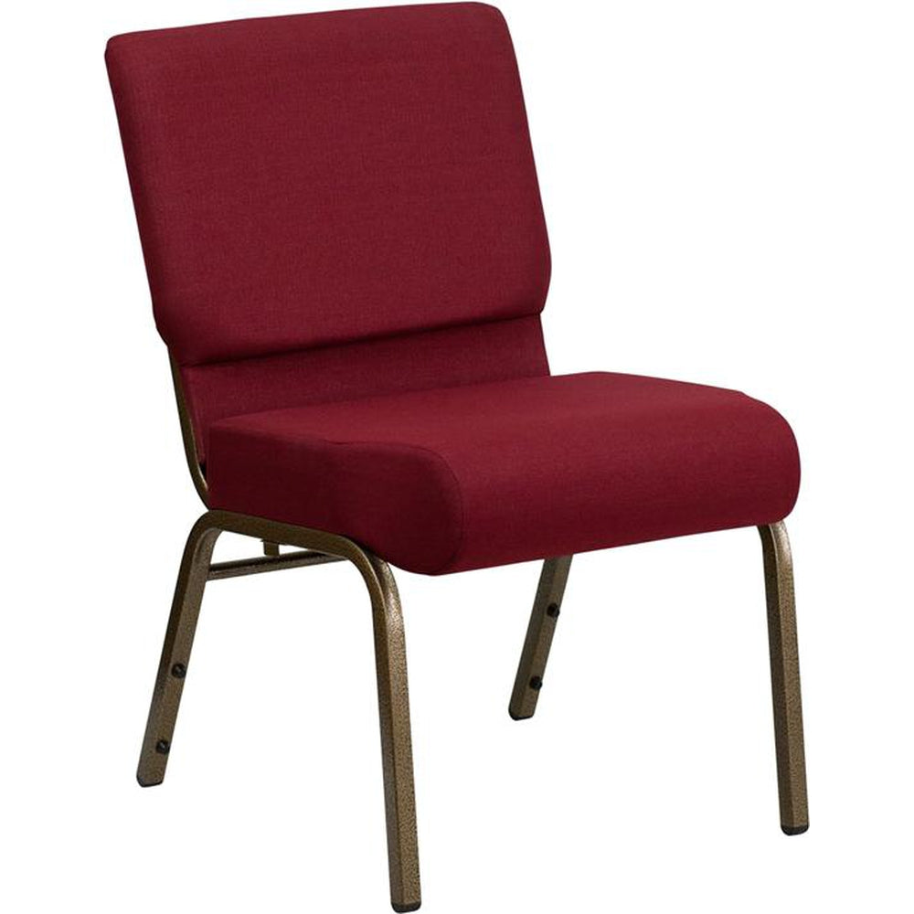 hercules series 21 inch width stacking church chair gold vein frame