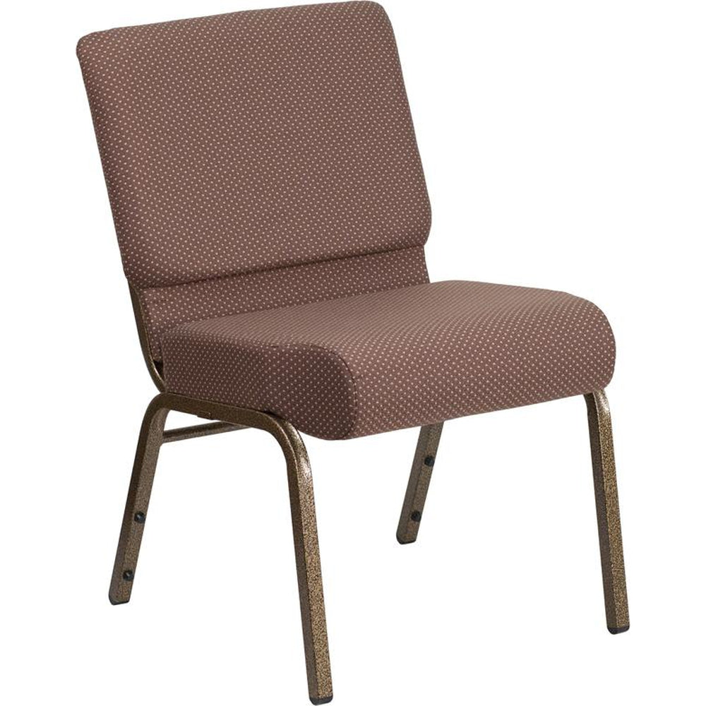 hercules series 21 inch width stacking church chair gold vein frame