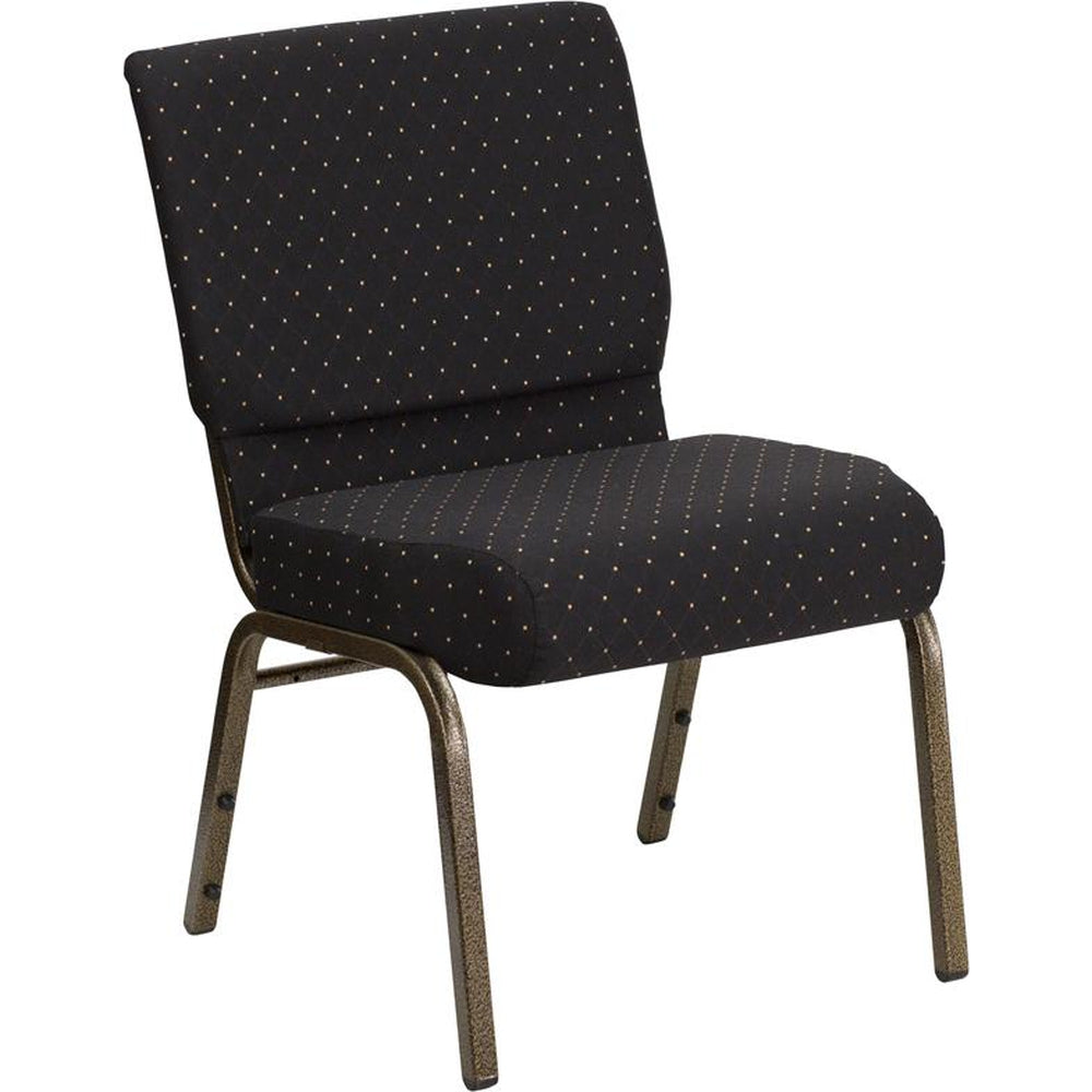 hercules series 21 inch width stacking church chair gold vein frame