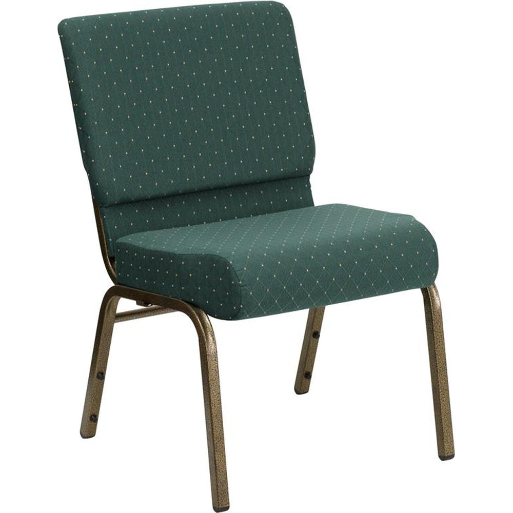 hercules series 21 inch width stacking church chair gold vein frame