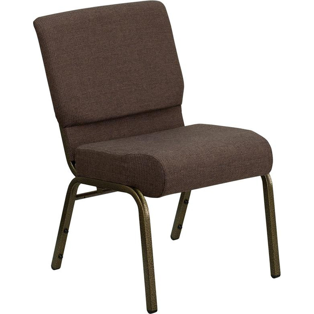 hercules series 21 inch width stacking church chair gold vein frame