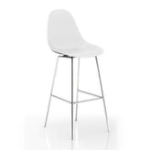 ta bar stool with black seat and chrome base