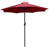 9 ft round umbrella with 1 5 inch diameter aluminum pole with crank and tilt function