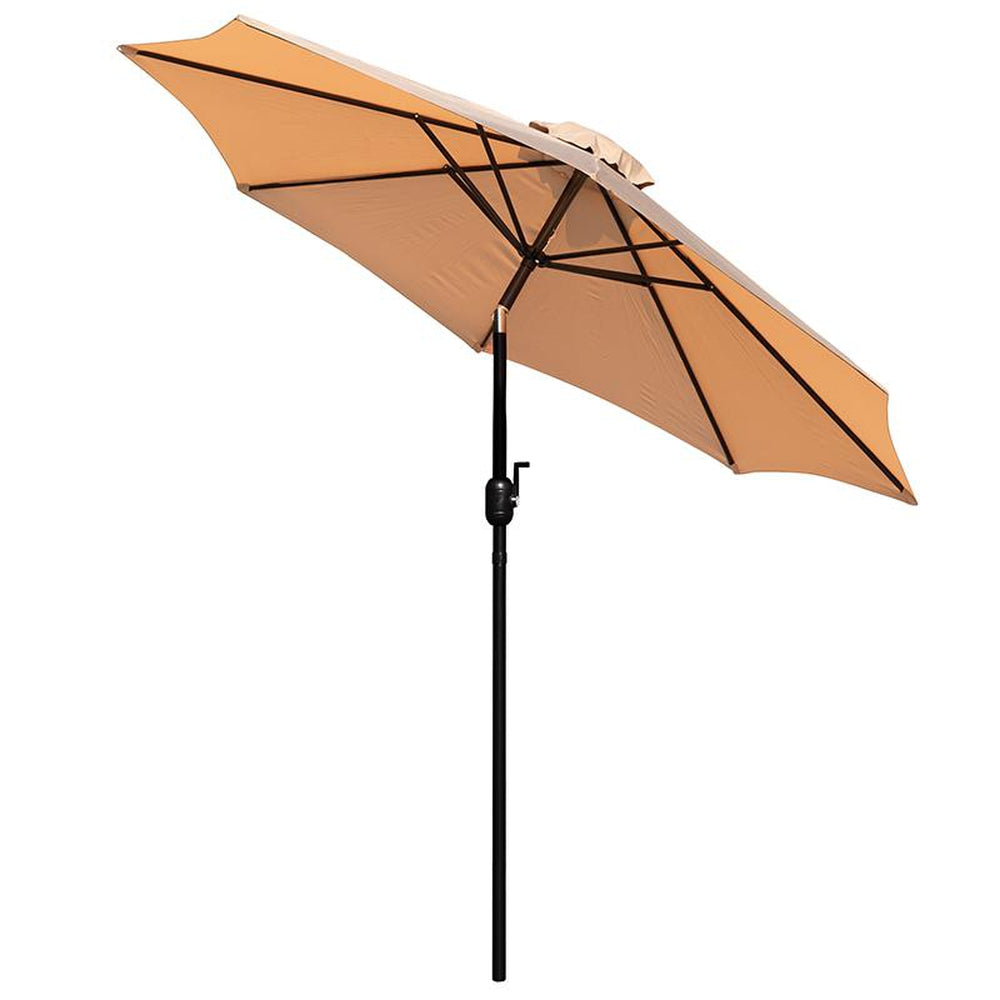 9 ft round umbrella with 1 5 inch diameter aluminum pole with crank and tilt function