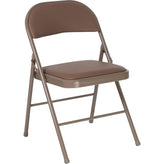 hercules series double braced beige vinyl folding chair