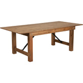 antique rustic solid pine folding farm table 7 x 40