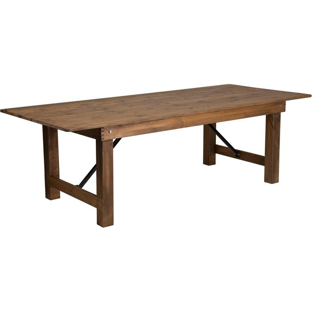 antique rustic solid pine folding farm table 7 x 40