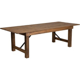 antique rustic solid pine folding farm table 7 x 40