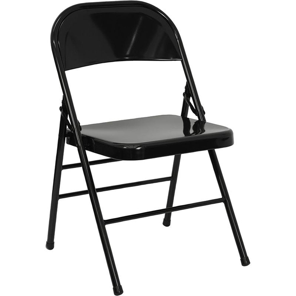 hercules series triple braced and double hinged metal folding chair