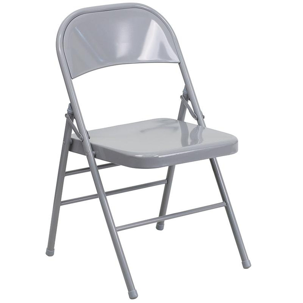 hercules series triple braced and double hinged metal folding chair