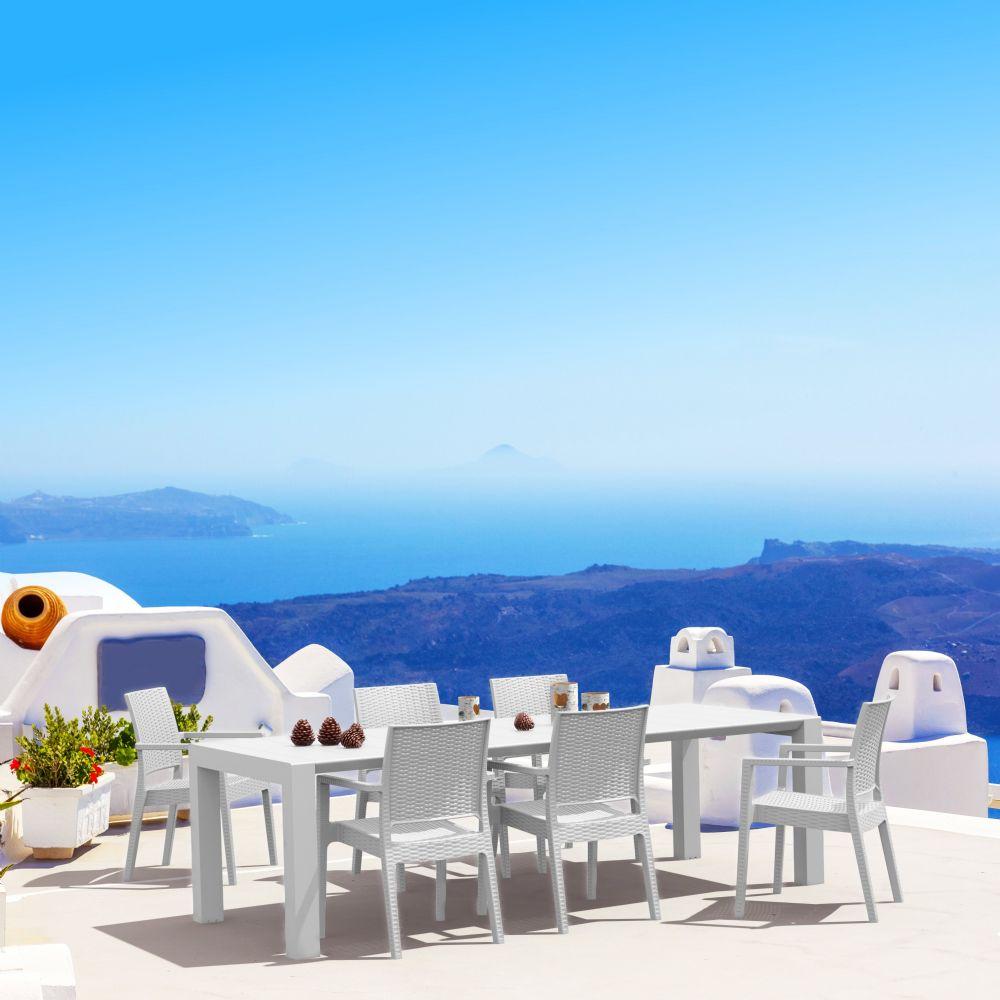 ibiza extendable wickerlook dining set 7 piece