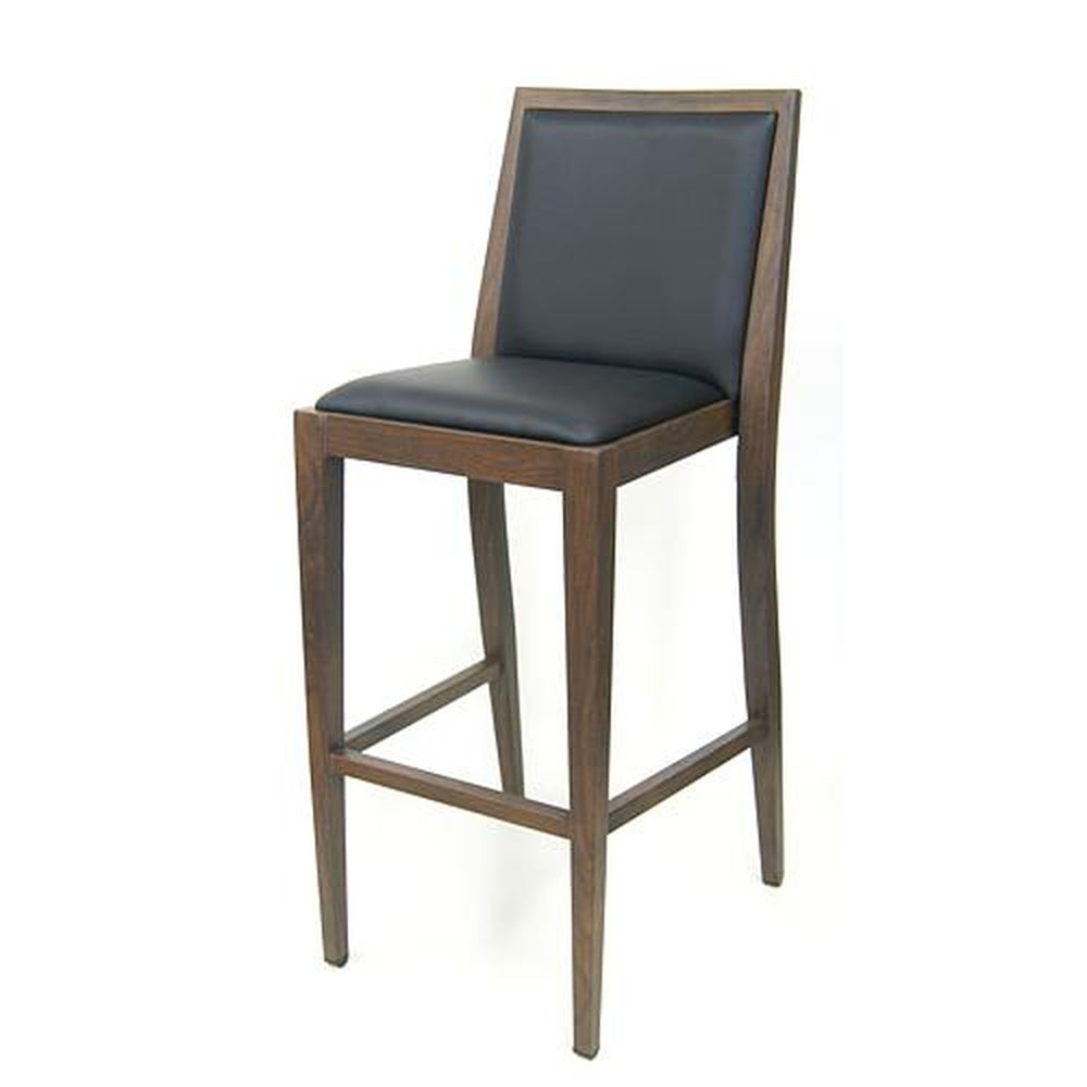 wood grain metal frame barstool 3