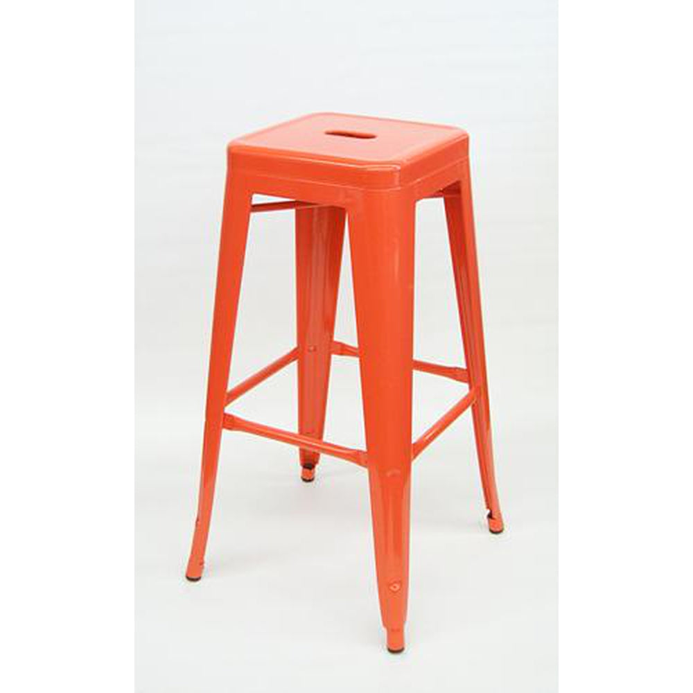 tolix style metal bar stool 1