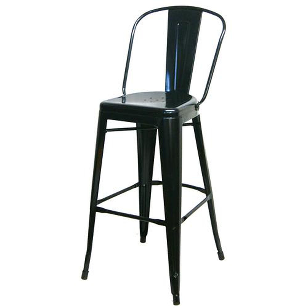 tolix style metal bar stool 2