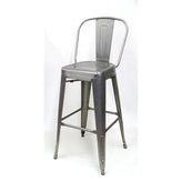 tolix style metal bar stool 2