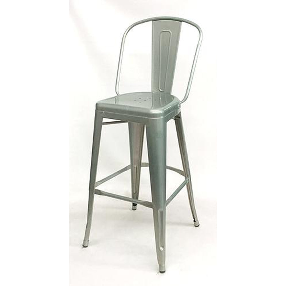 tolix style metal bar stool 2