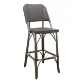 fs aluminum frame barstool with textilene back black