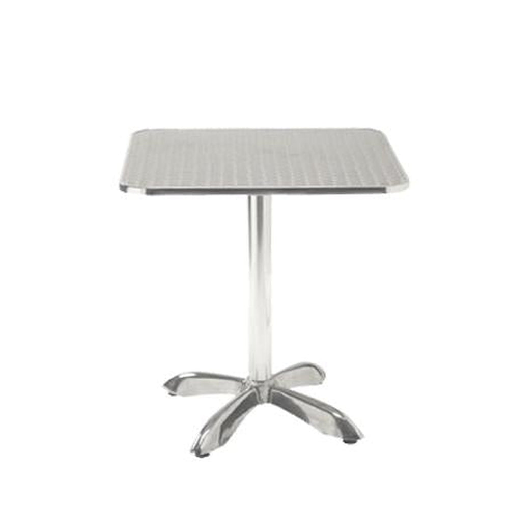 27 inch x 27 inch square aluminum patio table aluminum