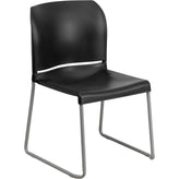 hercules series 880 lb capacity full back contoured stack chair with gray powder coated sled base