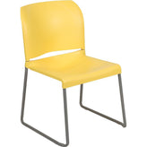 hercules series 880 lb capacity full back contoured stack chair with gray powder coated sled base