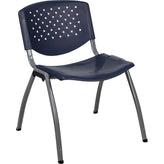 hercules series 880 lb capacity plastic stack chair with titanium gray powder coated frame