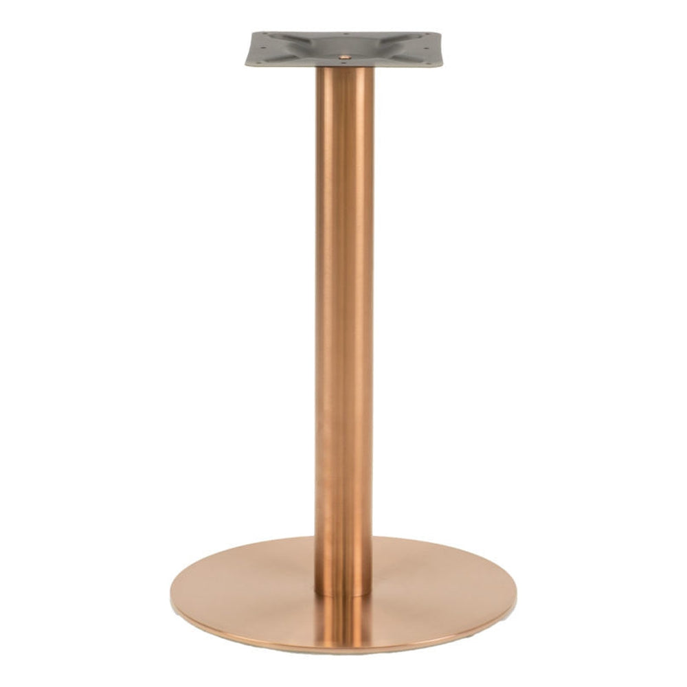 Stainless Steel Gold or Rose Gold Colored Round Table Bases