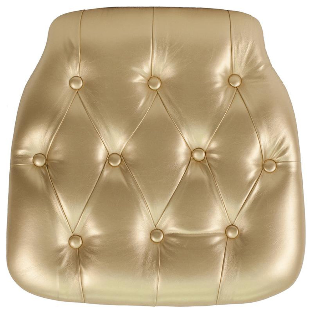 hard tufted vinyl chiavari chair cushion