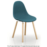 ta upholstered side chair with yi base