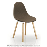 ta upholstered side chair with yi base