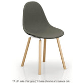 ta upholstered side chair with yi base