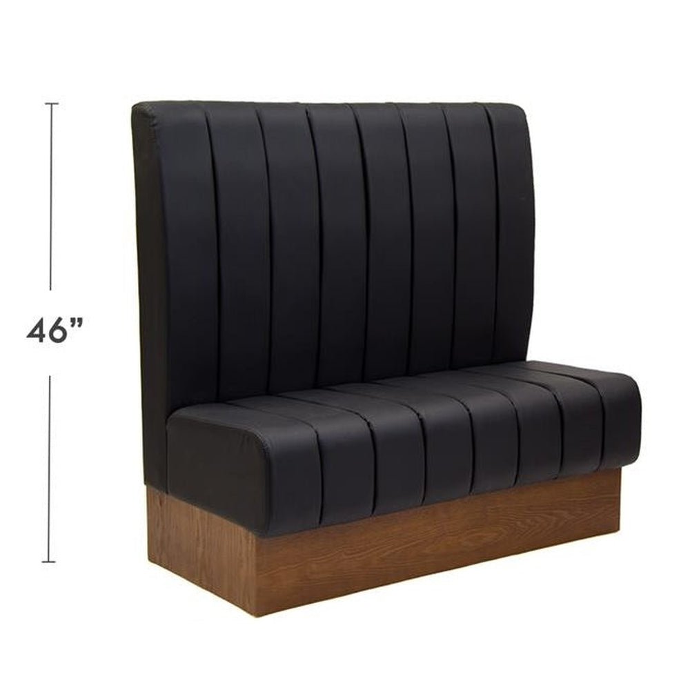 Vertical 8 Channel Black Upholstered Booths