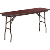 5 ft high pressure mahogany laminate folding training table