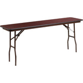 6 ft high pressure mahogany laminate folding training table