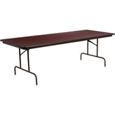 8 ft mahogany melamine laminate folding banquet table